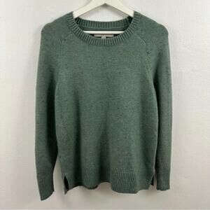 LOFT Pullover Crew Neck Green Sweater Women's Size S